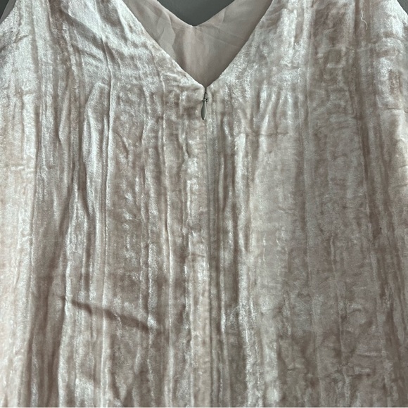 Loft Crushed Velvet Blush Swing Dress Size 6 - Picture 7 of 12